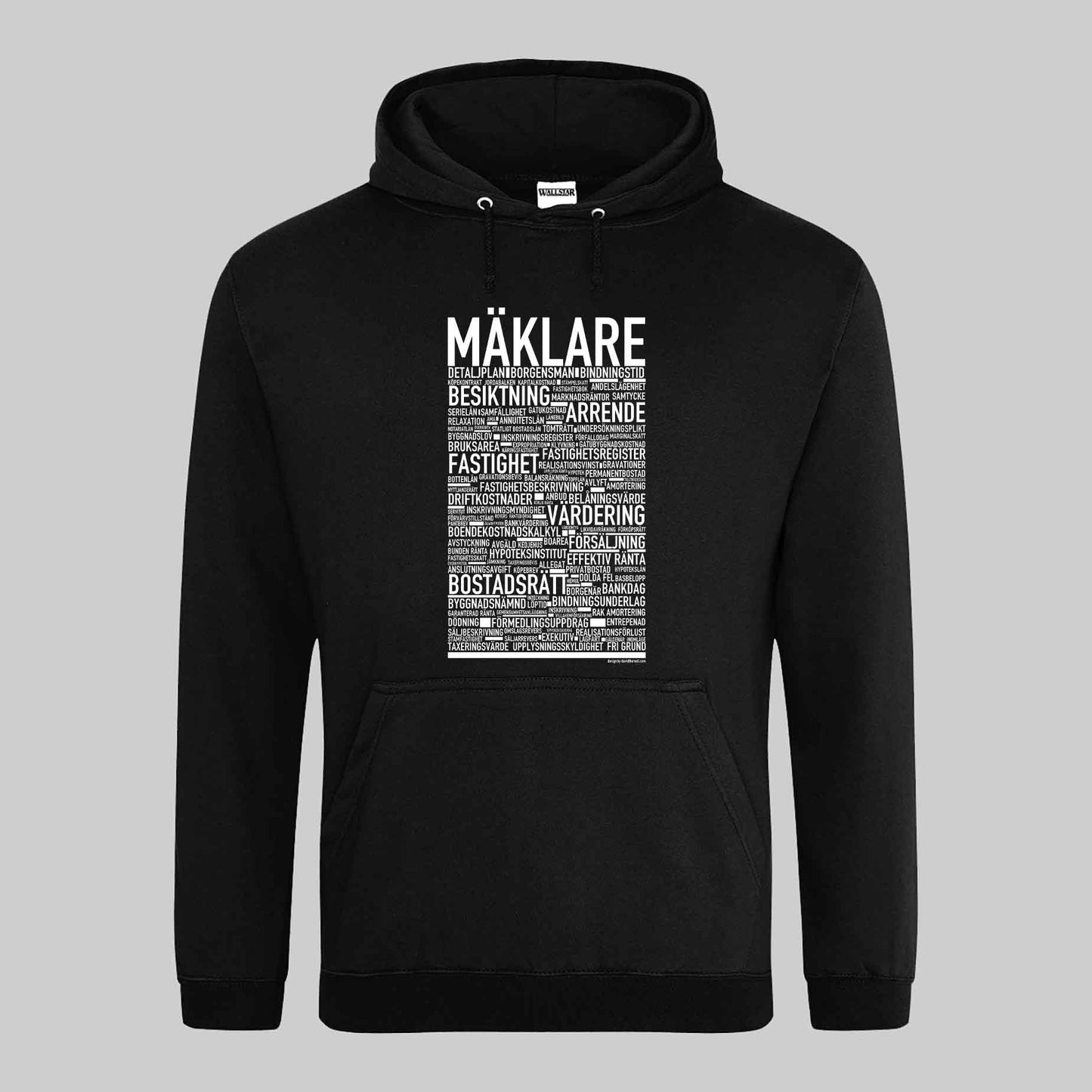 Mäklare Text Hoodie