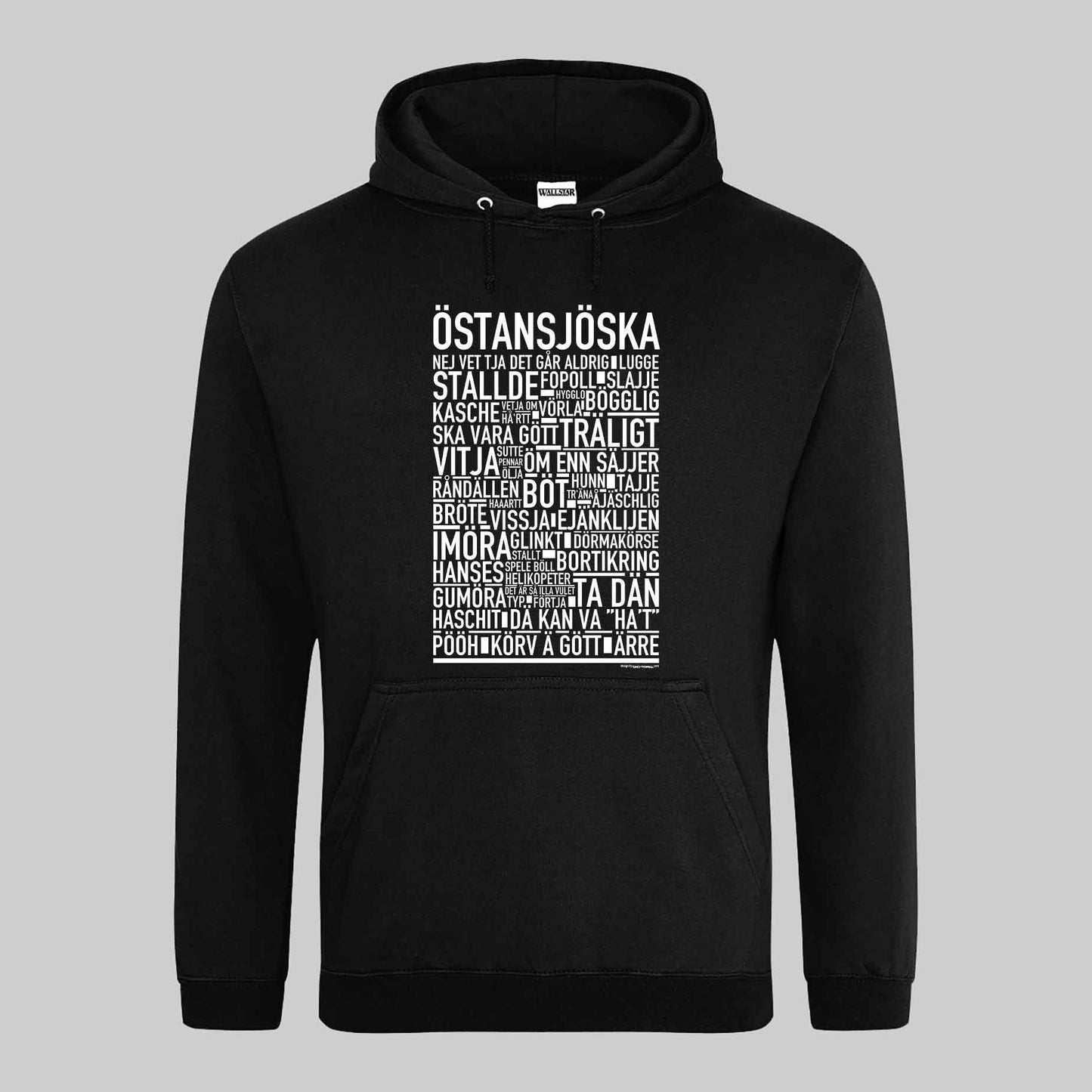 Östansjöska Dialekt Text Hoodie