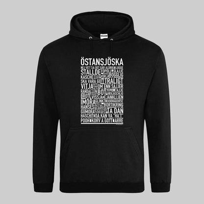 Östansjöska Dialekt Text Hoodie