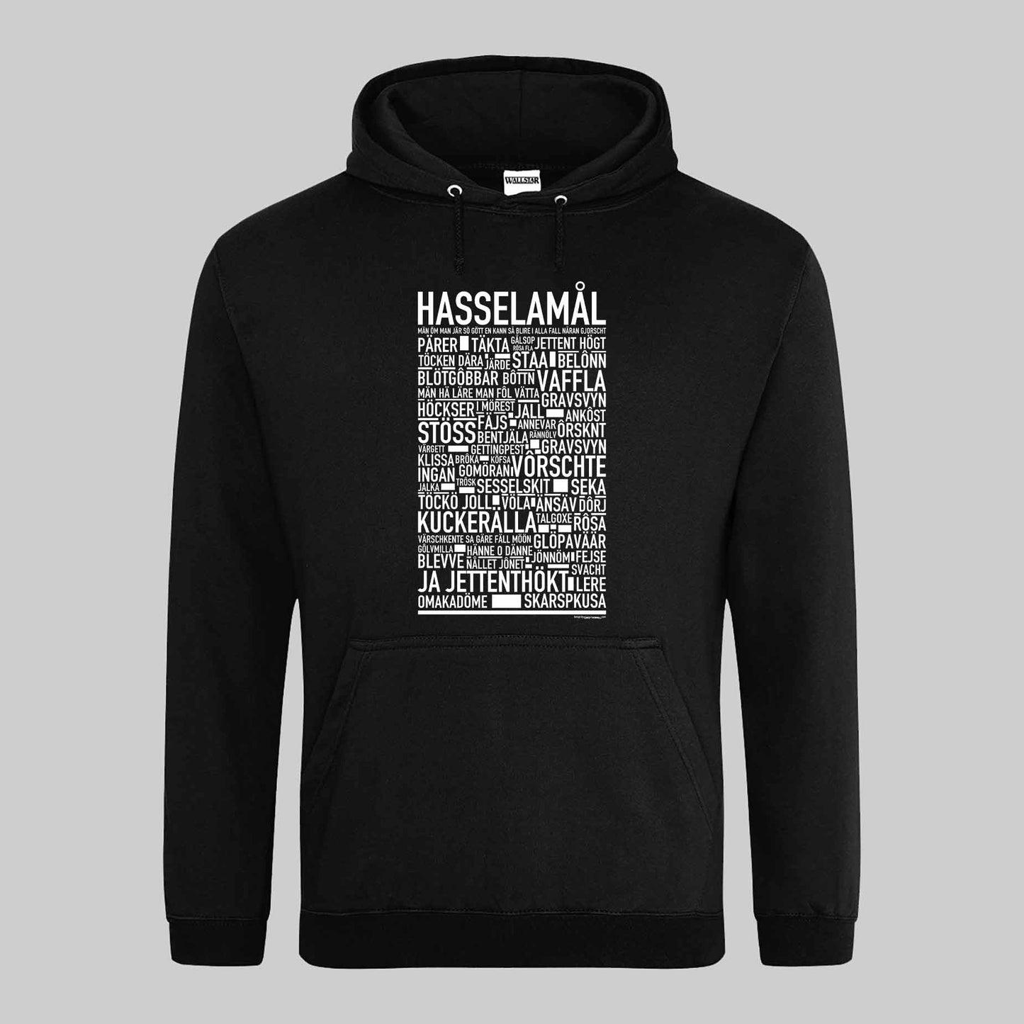 Hasselamål Dialekt Text Hoodie