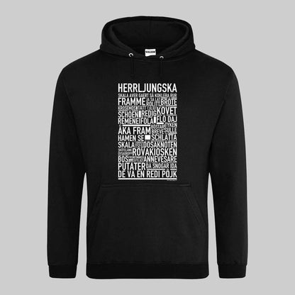 Herrljungska Dialekt Text Hoodie