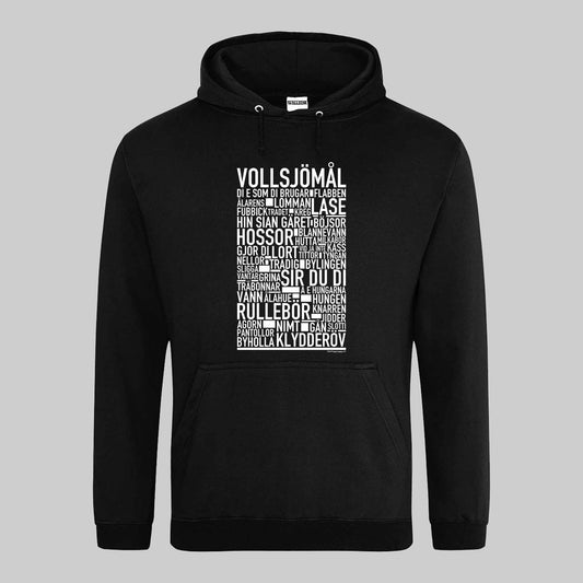 Vollsjömål Dialekt Text Hoodie