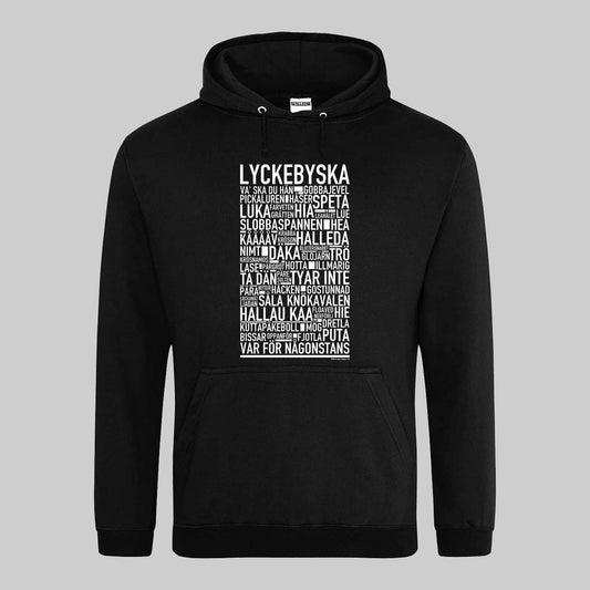 Lyckebyska Dialekt Text Hoodie