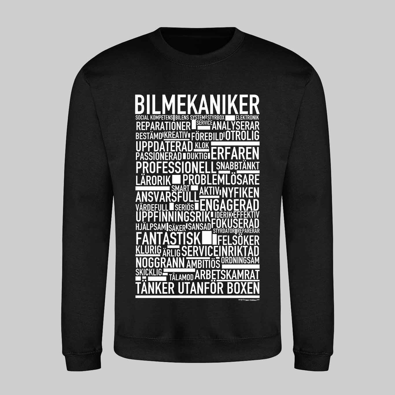 Bilmekaniker Text Sweatshirt