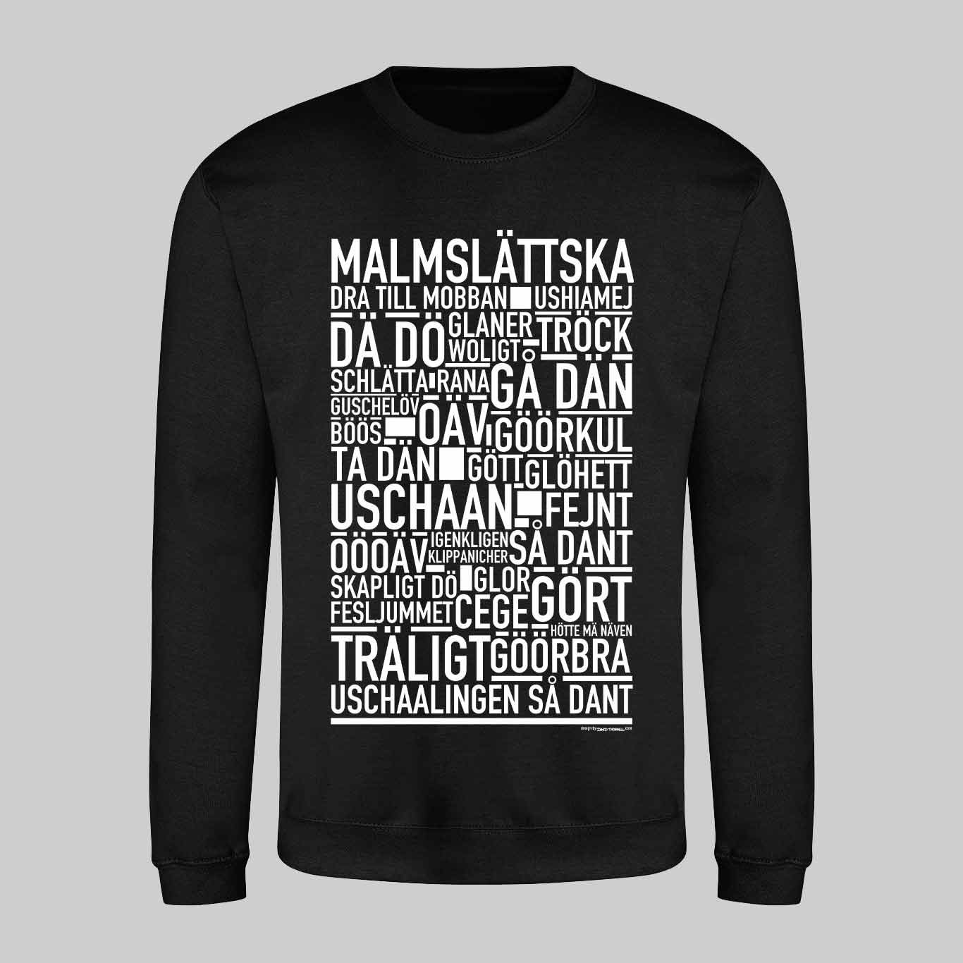 Malmslättska Dialekt Text Sweatshirt