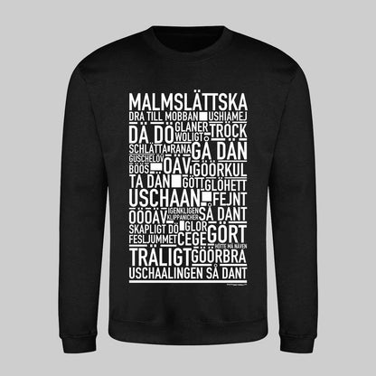 Malmslättska Dialekt Text Sweatshirt