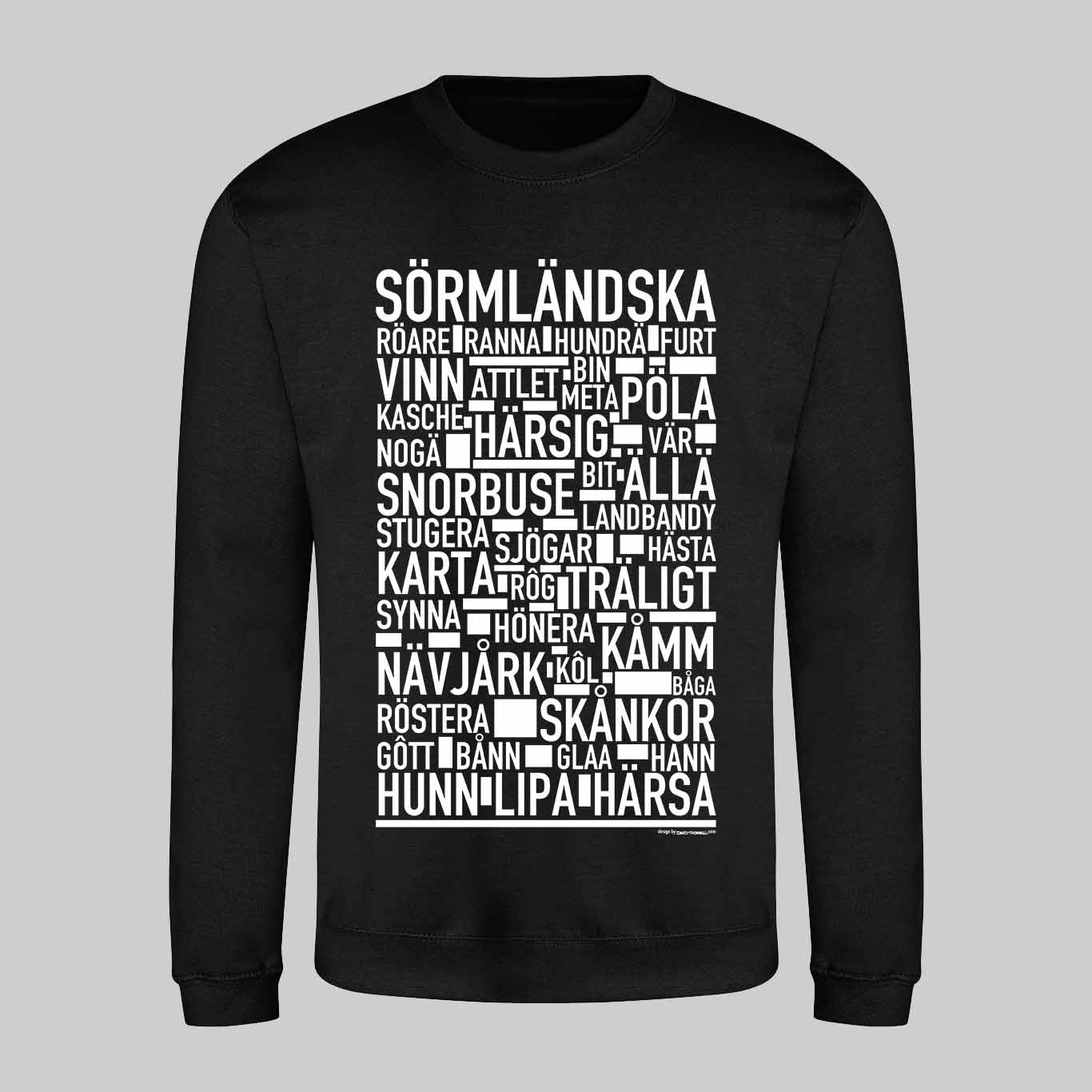 Sörmländska Dialekt Text Sweatshirt