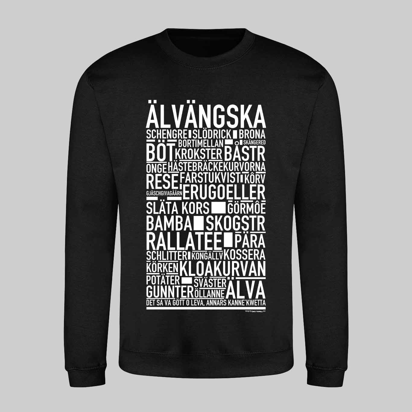 Älvängska Dialekt Text Sweatshirt
