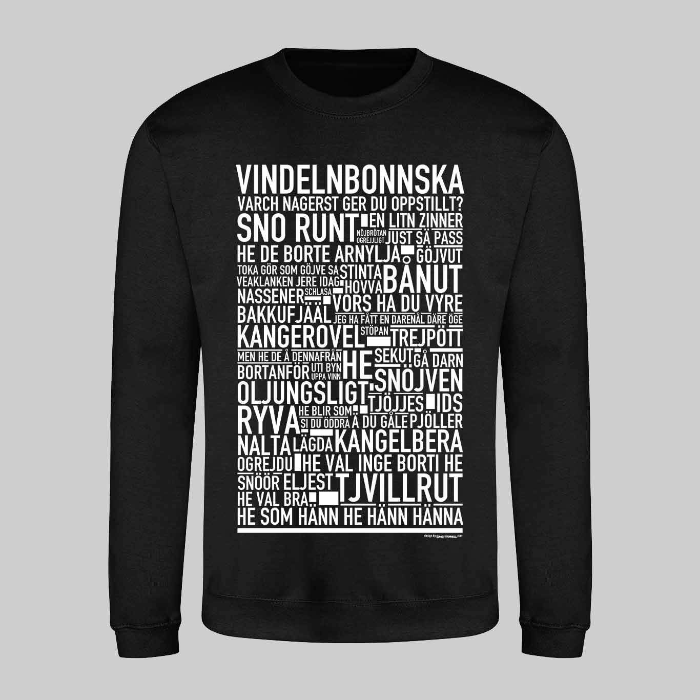 Vindelnbonnska Dialekt Text Sweatshirt