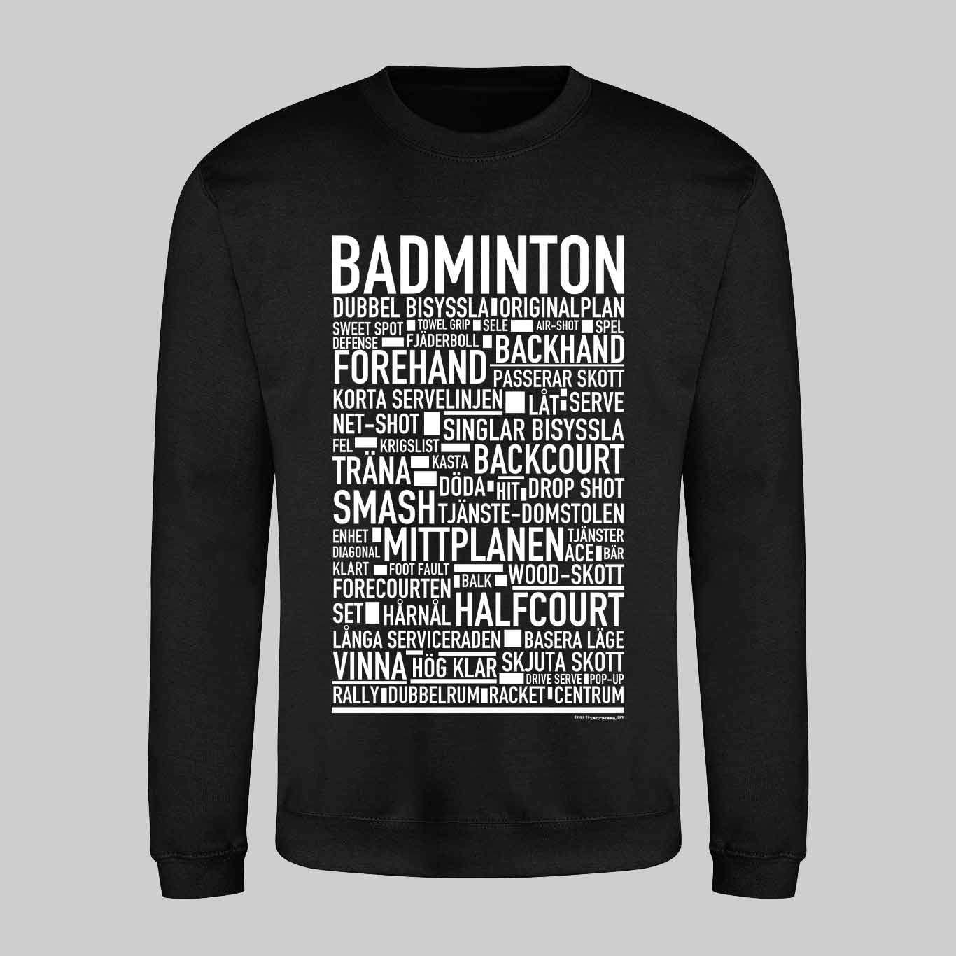 Badminton Text Sweatshirt