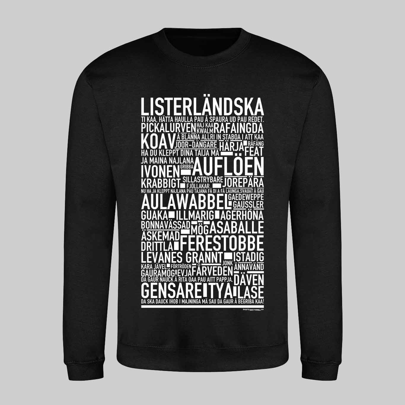 Listerländska Dialekt Text Sweatshirt