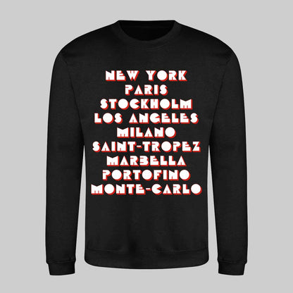 Elegant Cities Text Sweatshirt