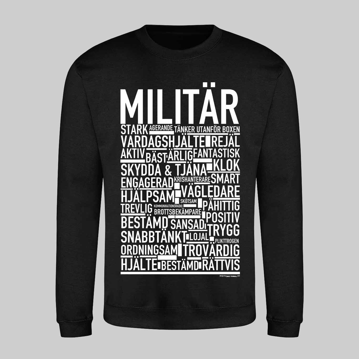 Militär Text Sweatshirt