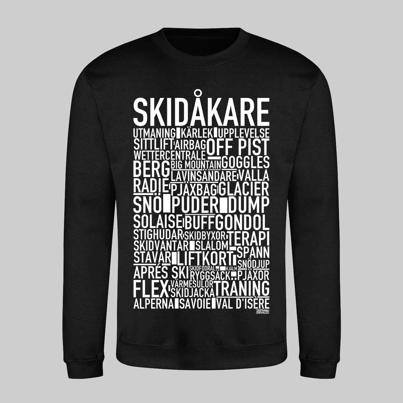 Skidåkare Text Sweatshirt