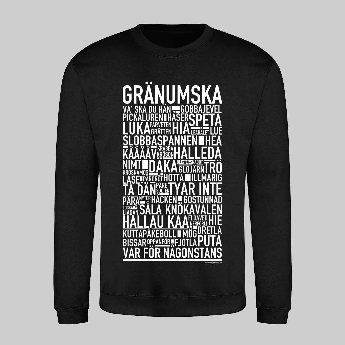 Gränumska Dialekt Text Sweatshirt