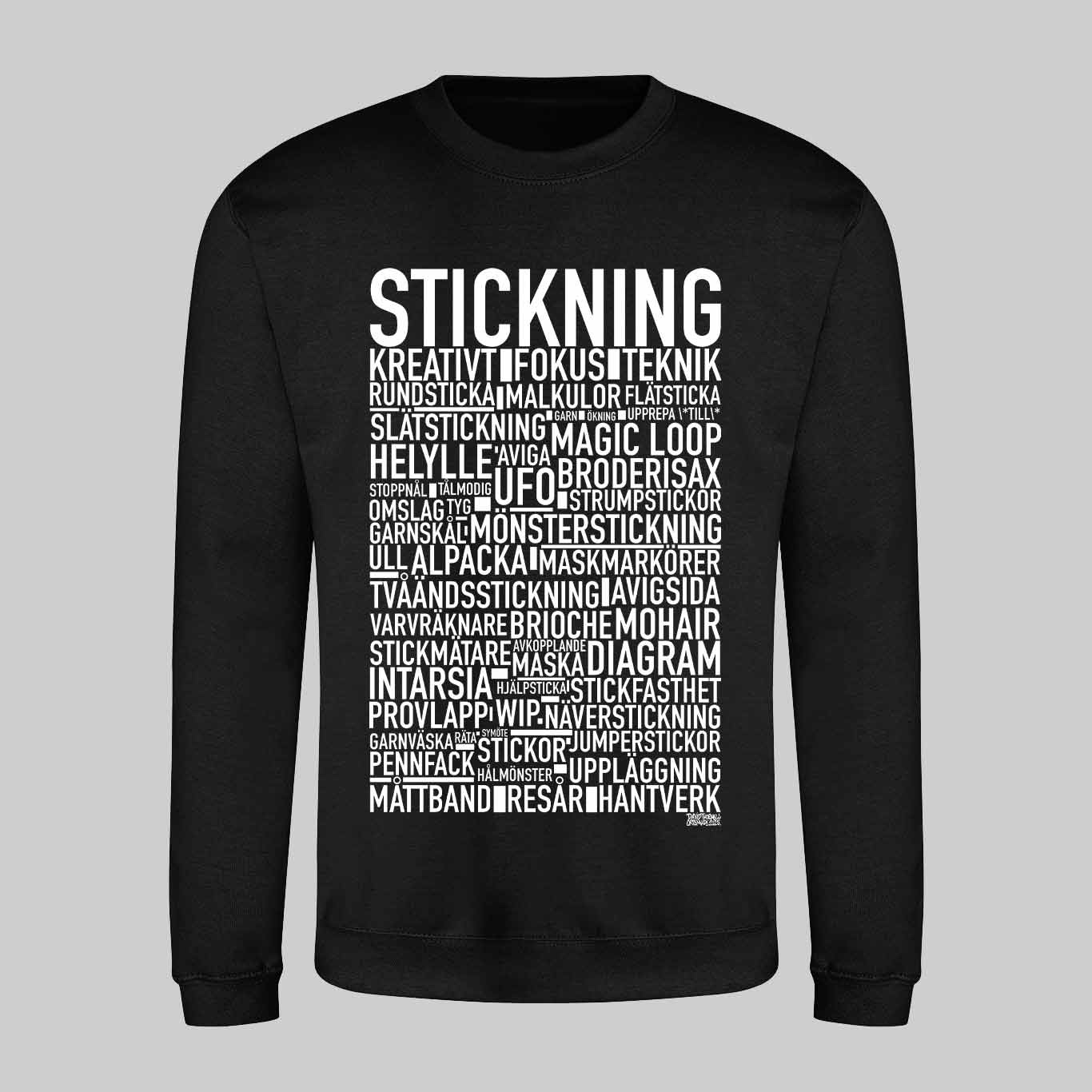 Stickning Text Sweatshirt