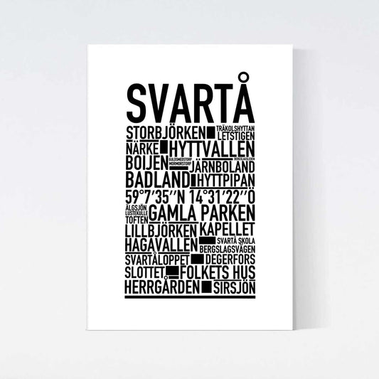 Svartå Text Poster