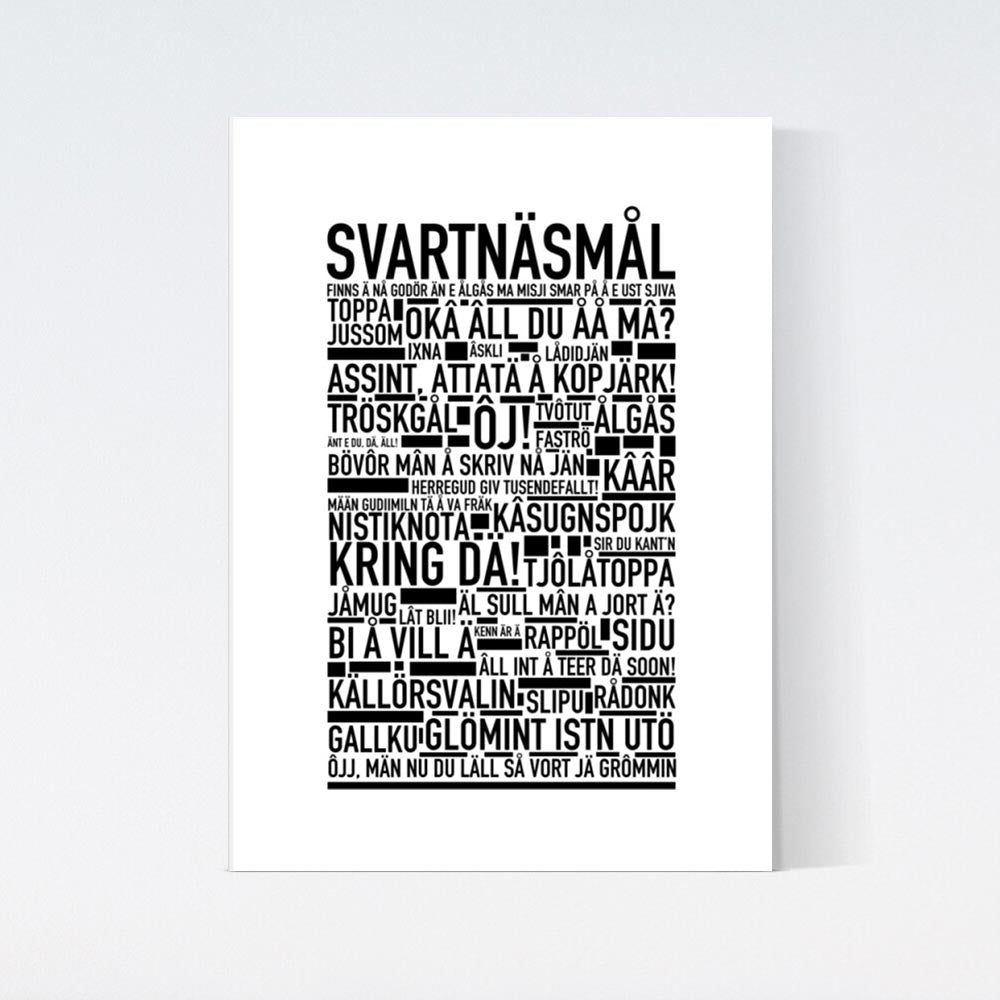 Svartnäsmål Dialekt Text Poster