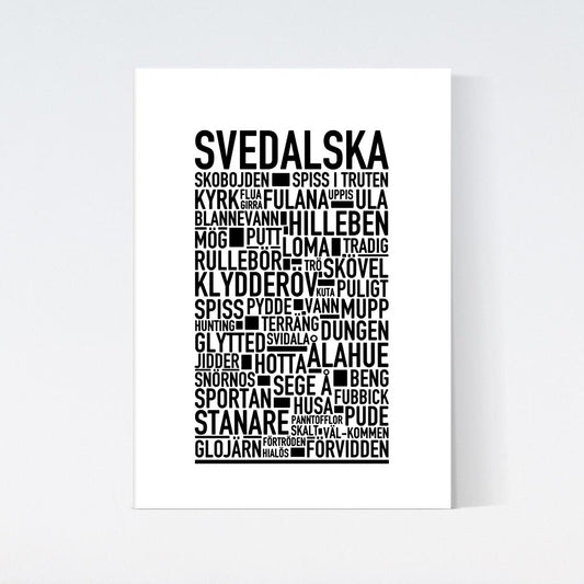 Svedalska Dialekt Text Poster