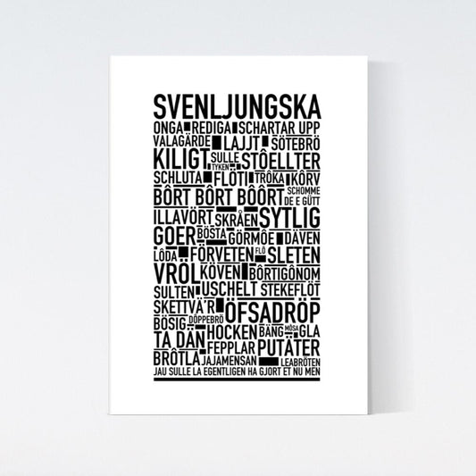 Svenljungska Dialekt Text Poster