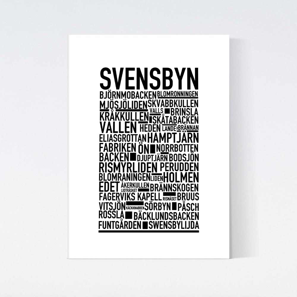 Svensbyn Text Poster