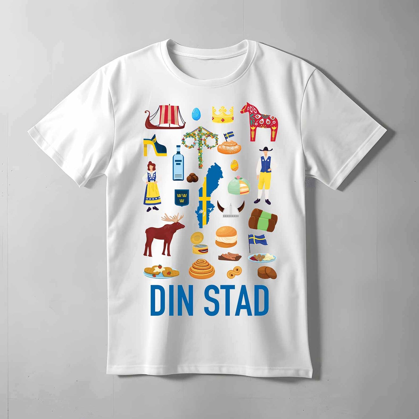 Din Stad Svenska Klassiker T-shirt