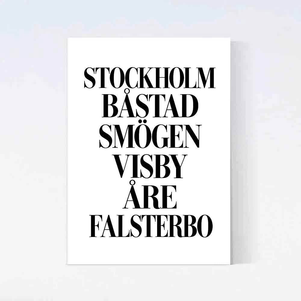 Swedish Cities Poster