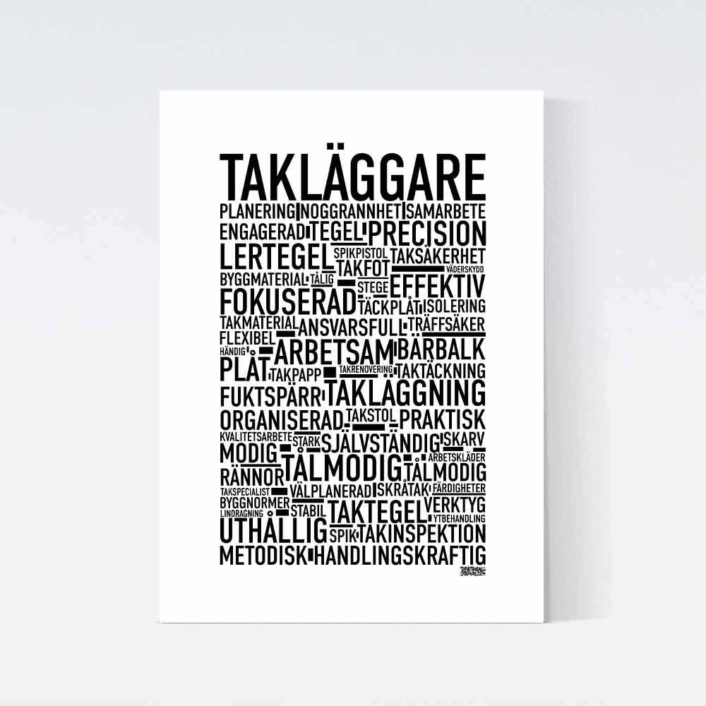 Takläggare Text Poster