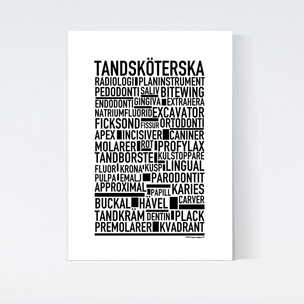 Tandsköterska Text Poster