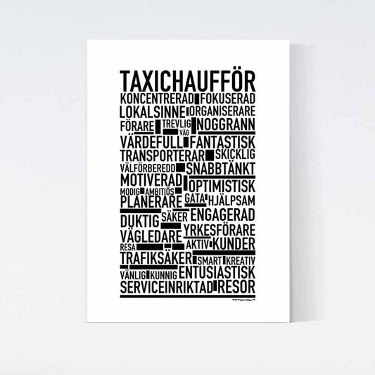 Taxichaufför Text Poster