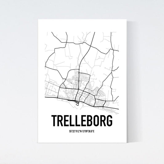 Trelleborg Karta Poster