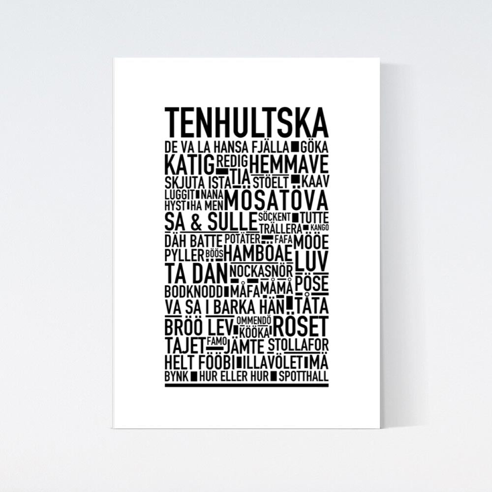 Tenhultska Dialekt Text Poster