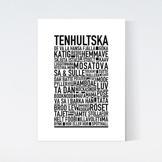 Tenhultska Dialekt Text Poster