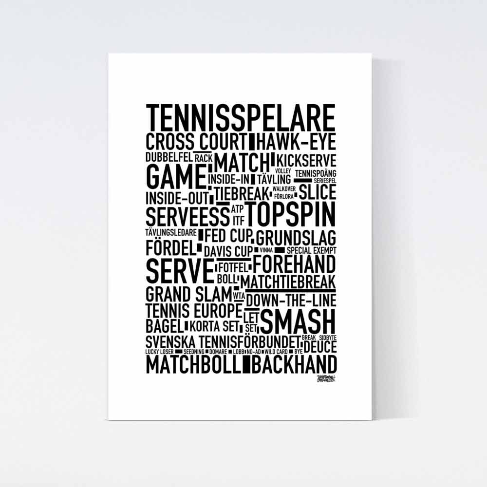 Tennisspelare Text Poster