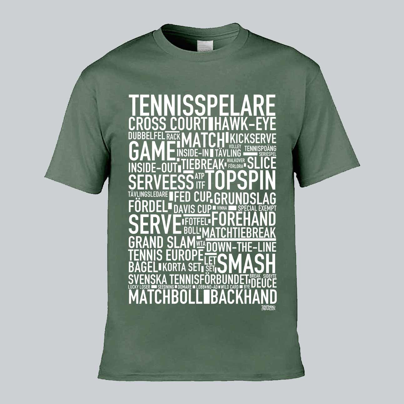 Tennisspelare Text T-shirt