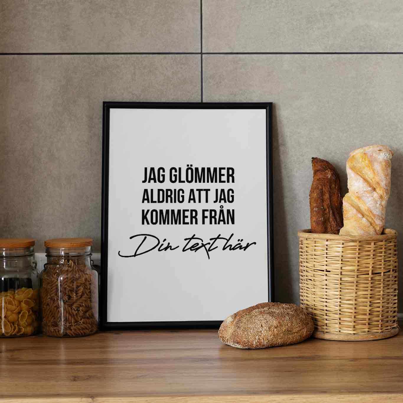 Jag Glömmer Aldrig Text Poster