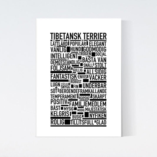 Tibetansk Terrier Text Poster
