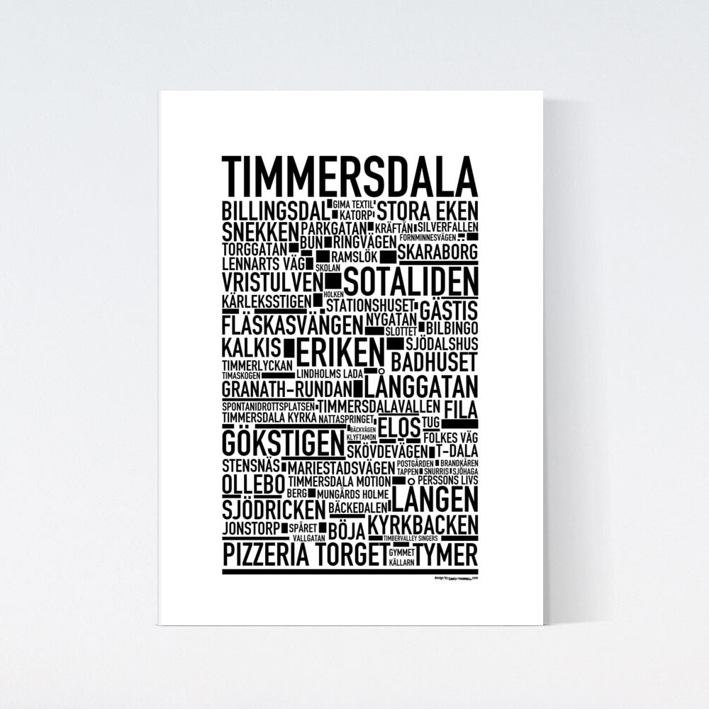 Timmersdala Text Poster