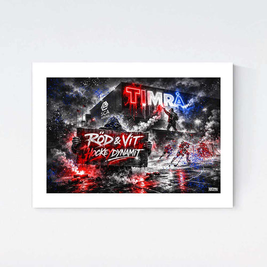Timrå Röd & Vit Dynamit Poster