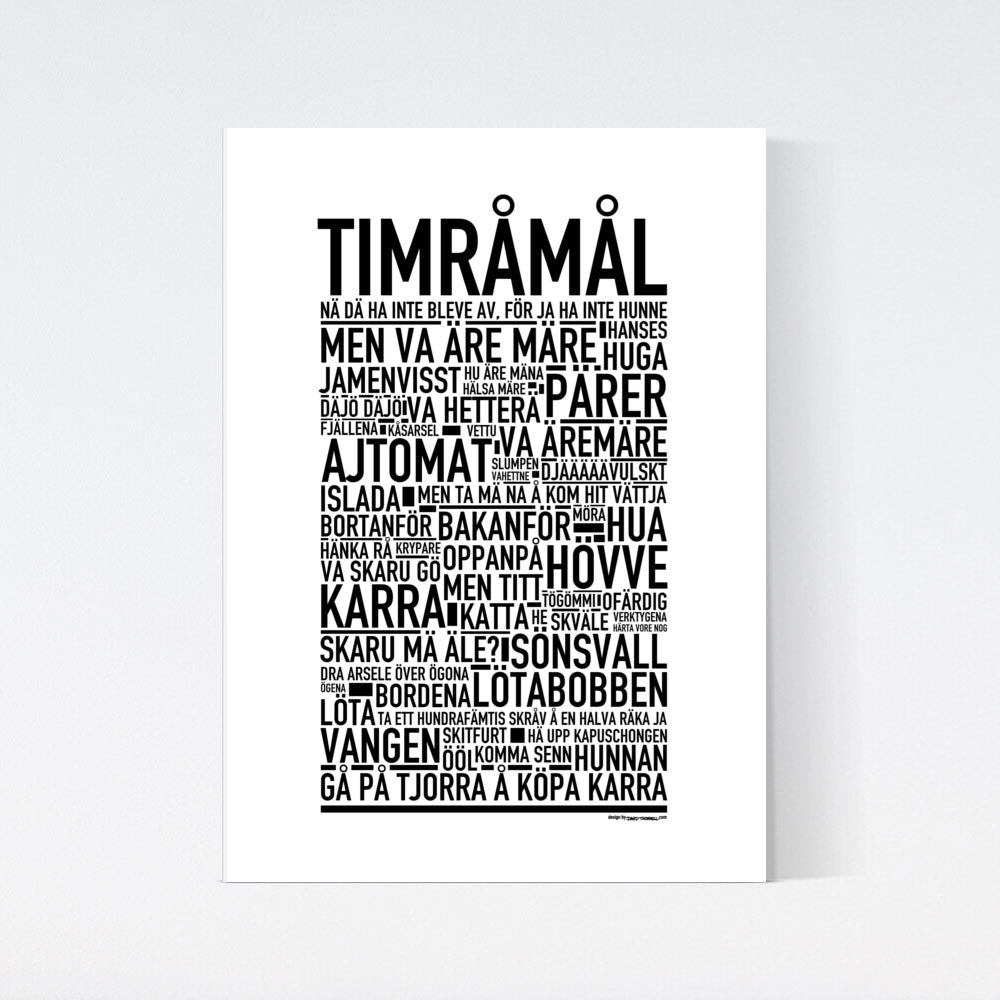 Timråmål Dialekt Text Poster