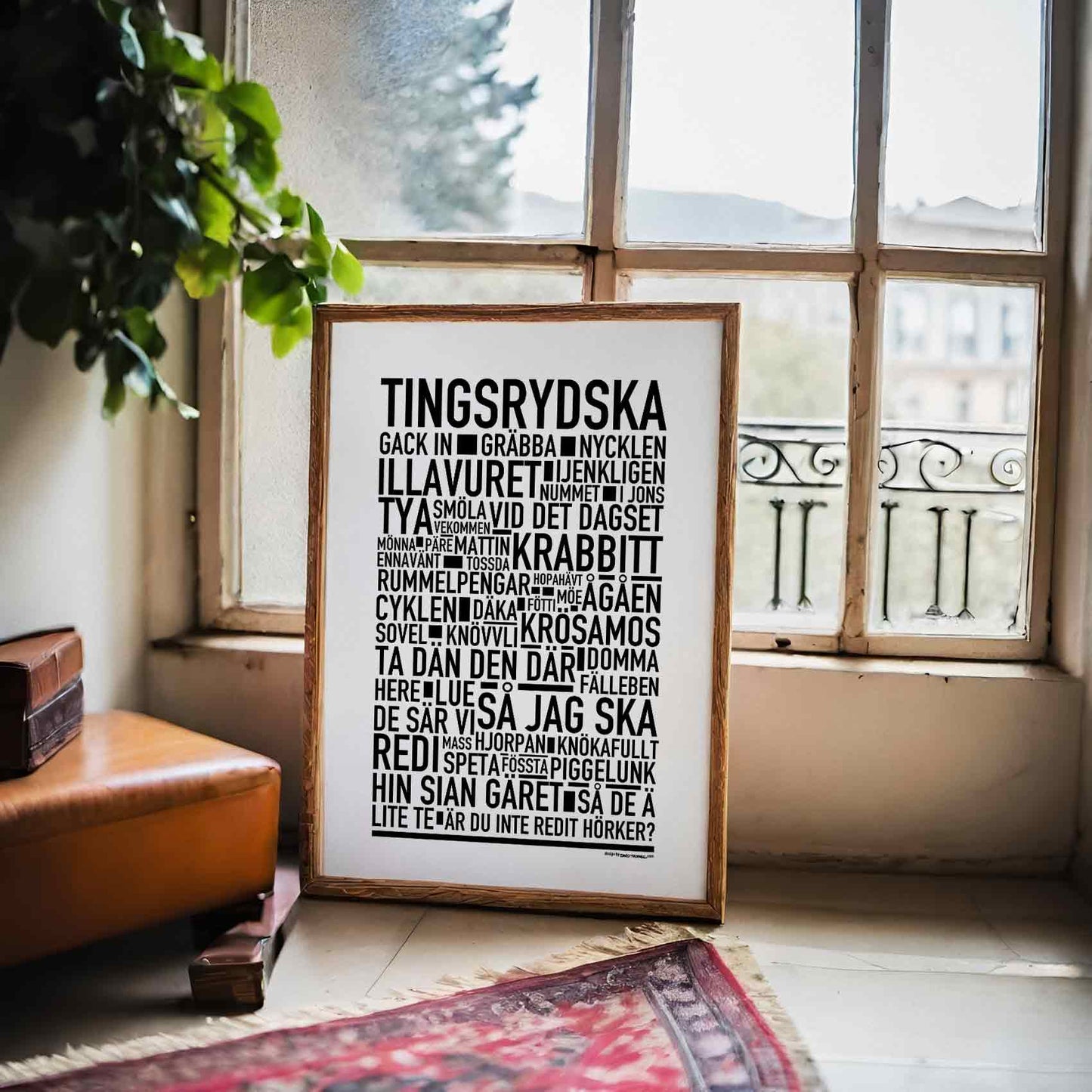 Tingsrydska Dialekt Text Poster