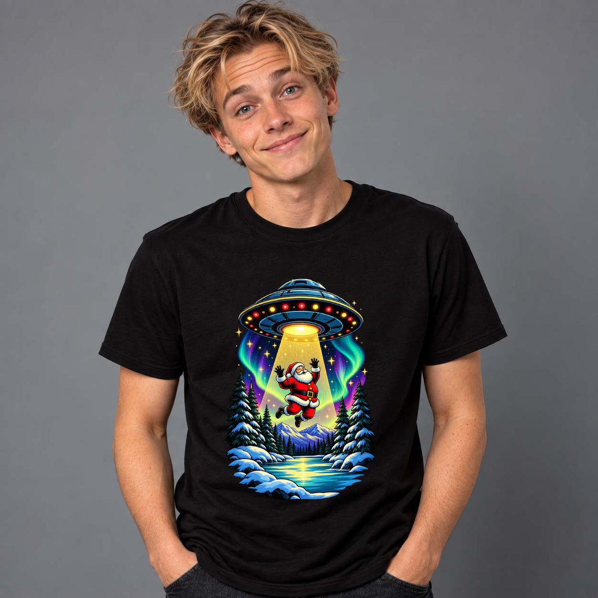 Tomten Bortförd Av Alien T-shirt
