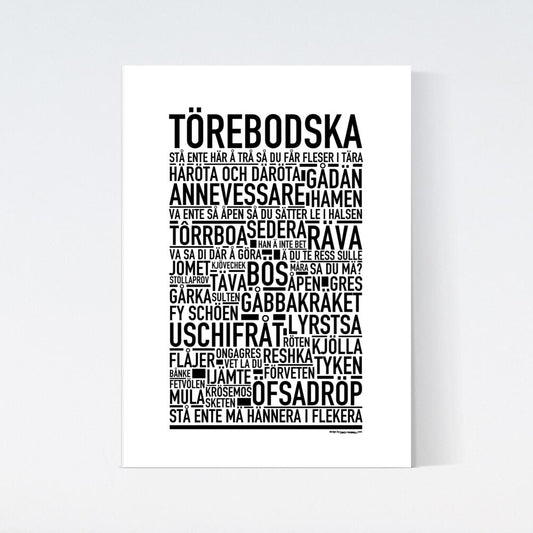 Törebodska Dialekt Text Poster