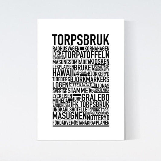 Torpsbruk Text Poster