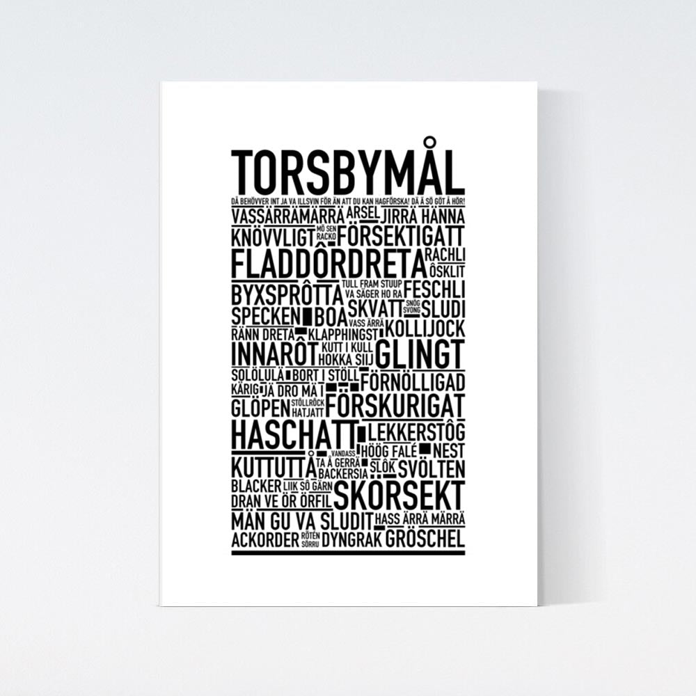Torsbymål Dialekt Text Poster