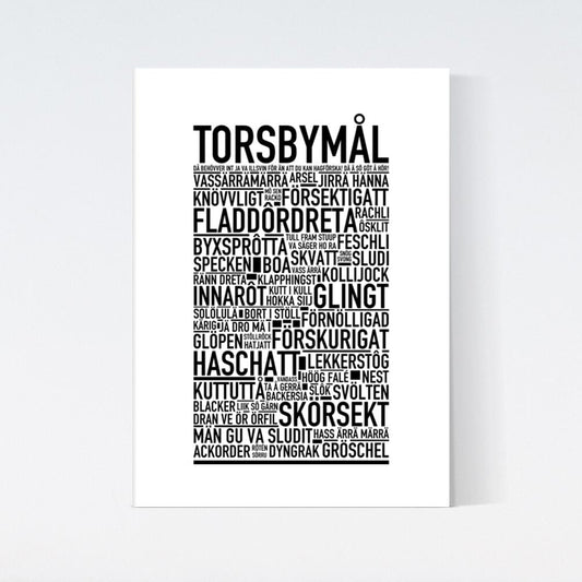 Torsbymål Dialekt Text Poster
