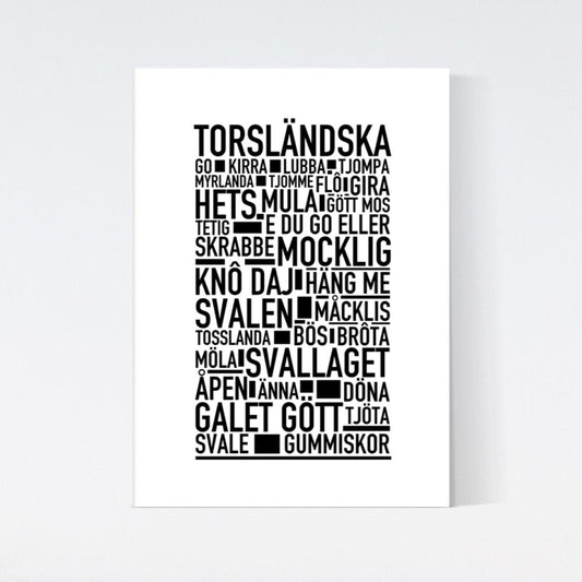Torsländska Dialekt Text Poster