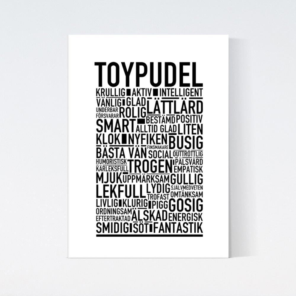 Toypudel Text Poster