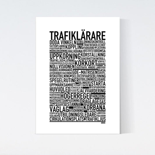 Trafiklärare Text Poster