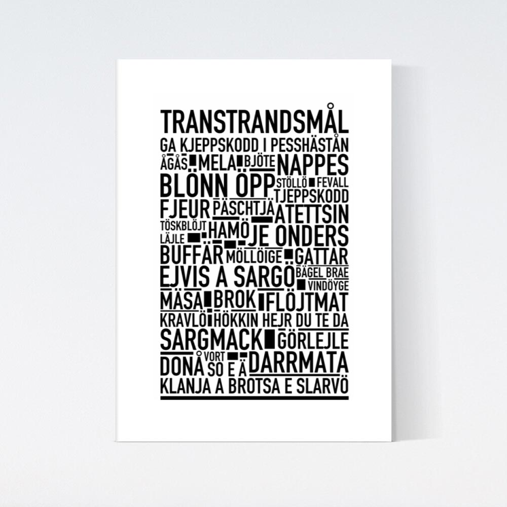 Transtrandsmål Dialekt Text Poster